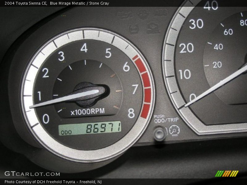 Blue Mirage Metallic / Stone Gray 2004 Toyota Sienna CE