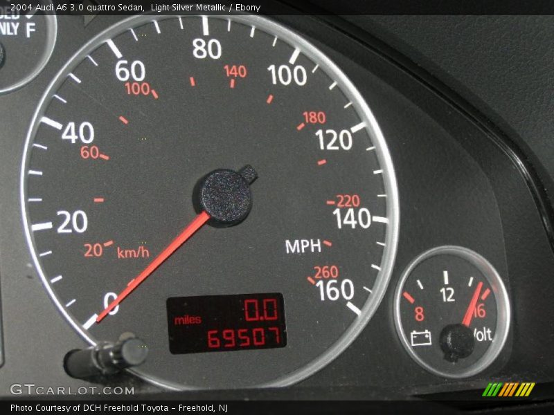 Light Silver Metallic / Ebony 2004 Audi A6 3.0 quattro Sedan