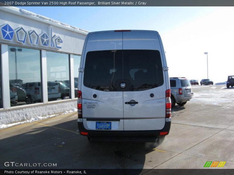 Brilliant Silver Metallic / Gray 2007 Dodge Sprinter Van 2500 High Roof Passenger