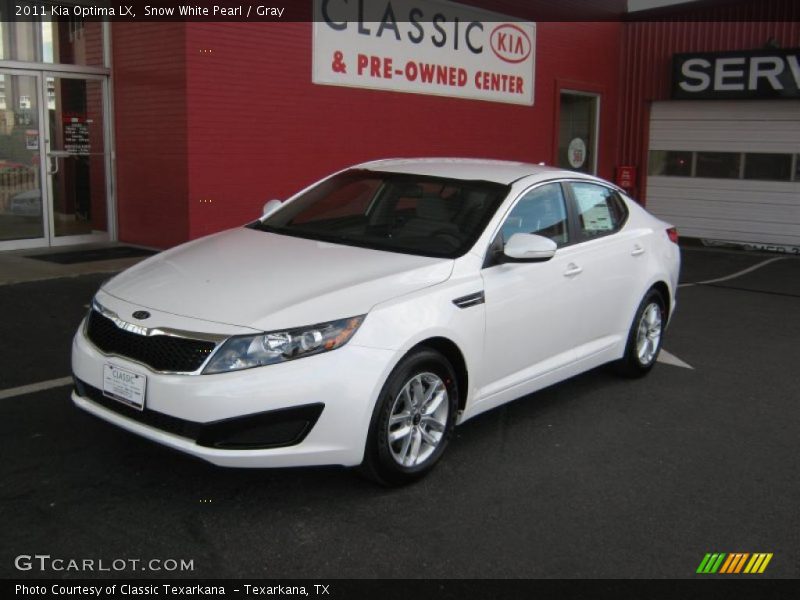 Snow White Pearl / Gray 2011 Kia Optima LX