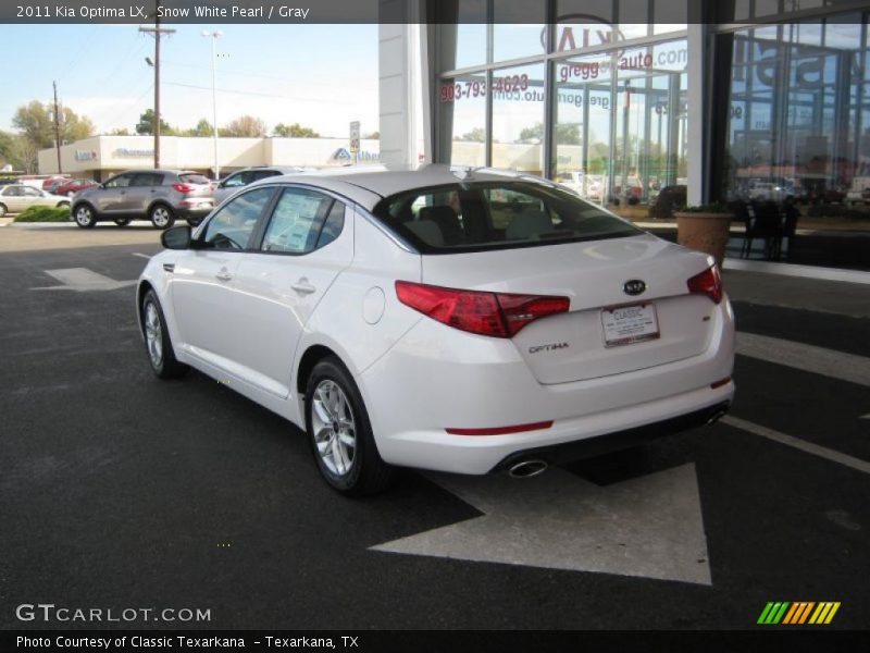 Snow White Pearl / Gray 2011 Kia Optima LX