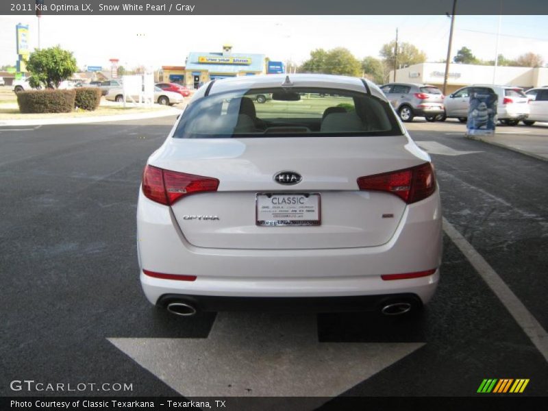 Snow White Pearl / Gray 2011 Kia Optima LX