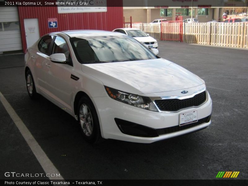 Snow White Pearl / Gray 2011 Kia Optima LX