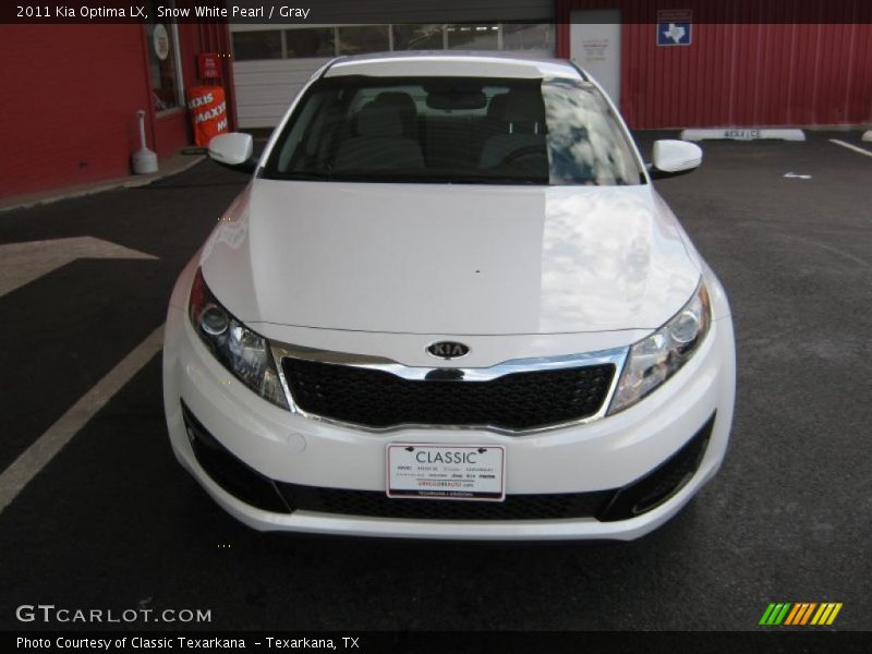 Snow White Pearl / Gray 2011 Kia Optima LX