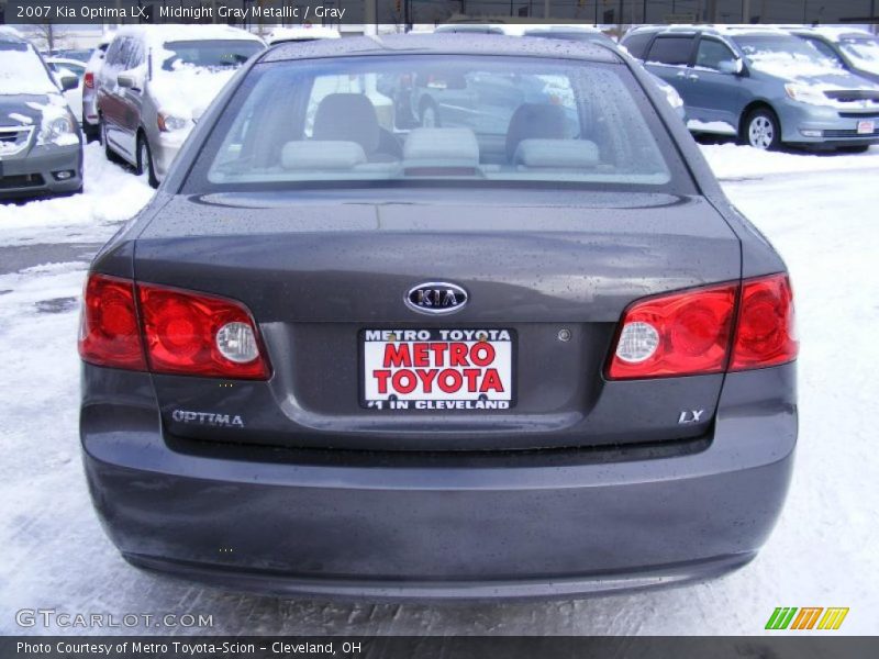 Midnight Gray Metallic / Gray 2007 Kia Optima LX