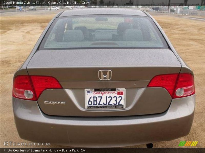 Galaxy Gray Metallic / Gray 2008 Honda Civic LX Sedan