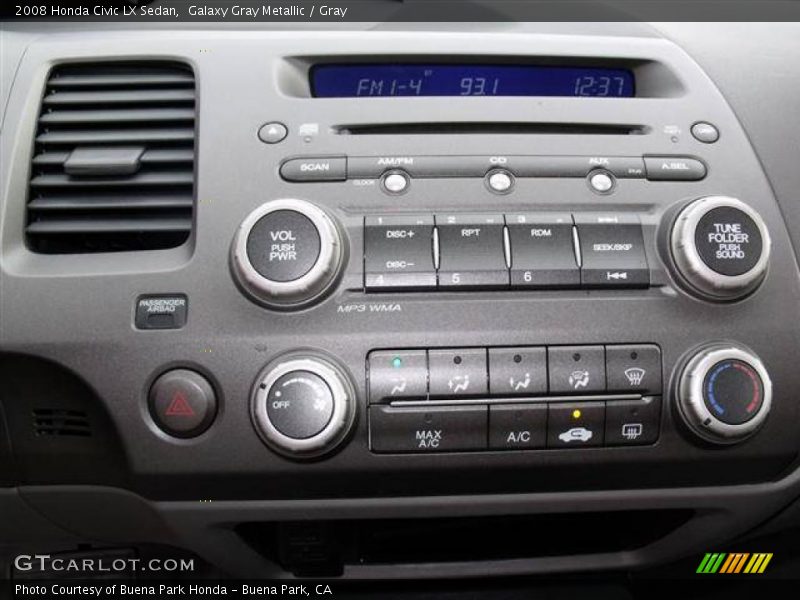Galaxy Gray Metallic / Gray 2008 Honda Civic LX Sedan