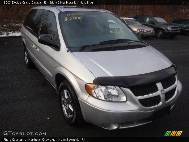 Bright Silver Metallic / Navy Blue 2003 Dodge Grand Caravan ES