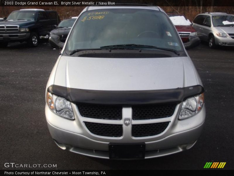 Bright Silver Metallic / Navy Blue 2003 Dodge Grand Caravan ES