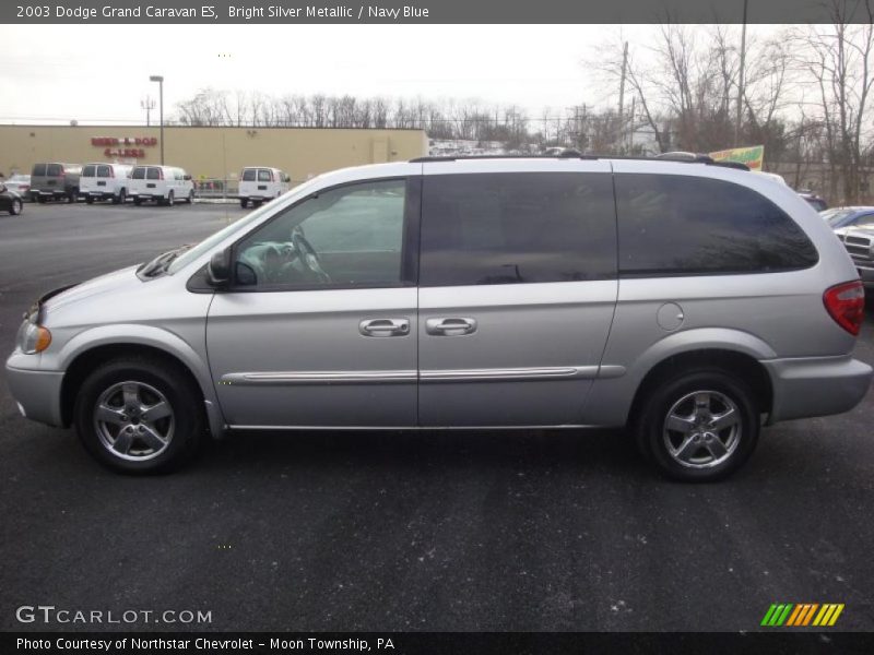 Bright Silver Metallic / Navy Blue 2003 Dodge Grand Caravan ES