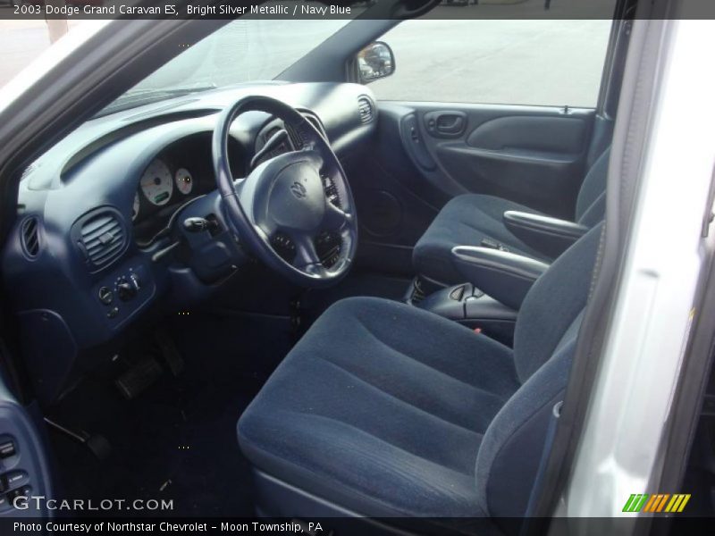Bright Silver Metallic / Navy Blue 2003 Dodge Grand Caravan ES