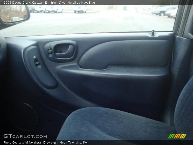Bright Silver Metallic / Navy Blue 2003 Dodge Grand Caravan ES