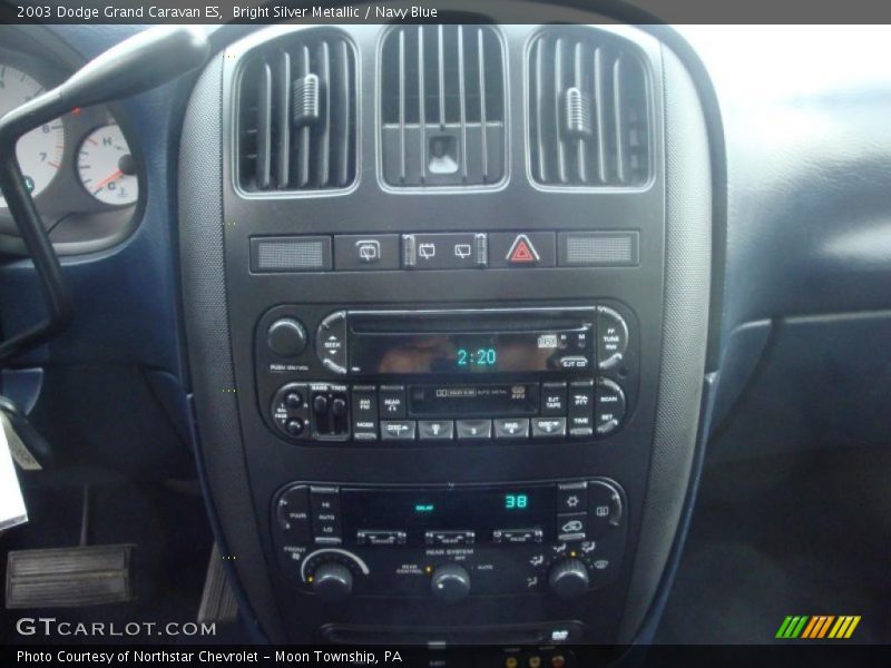 Bright Silver Metallic / Navy Blue 2003 Dodge Grand Caravan ES