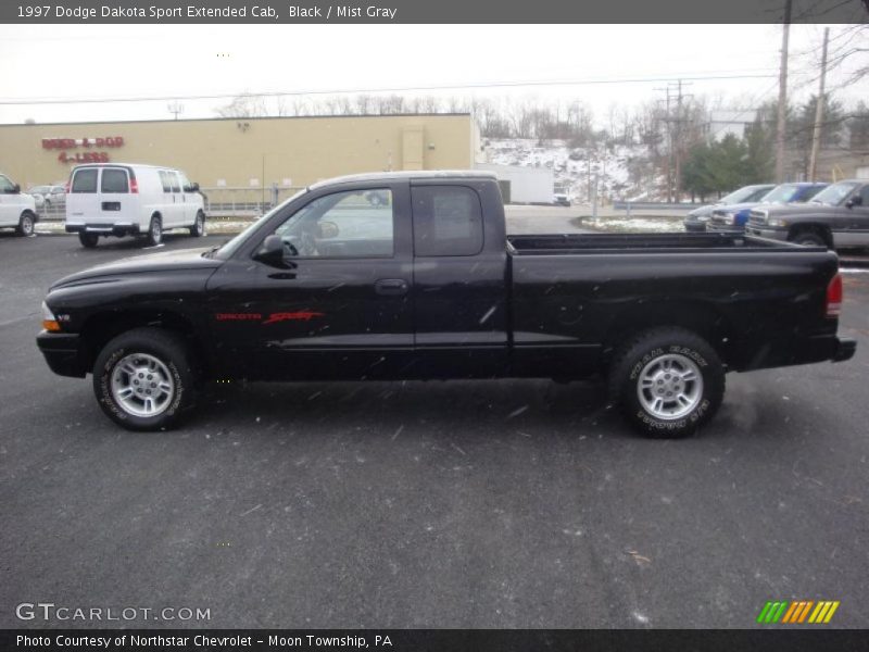 Black / Mist Gray 1997 Dodge Dakota Sport Extended Cab