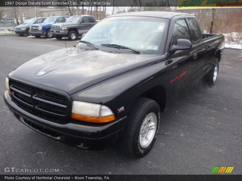 Black / Mist Gray 1997 Dodge Dakota Sport Extended Cab