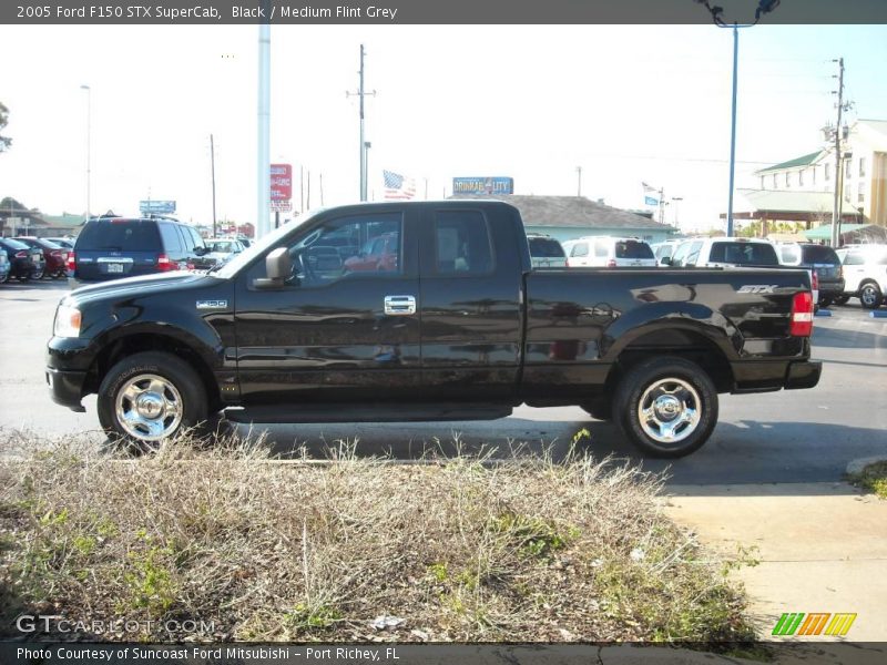 Black / Medium Flint Grey 2005 Ford F150 STX SuperCab