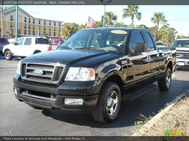 Black / Medium Flint Grey 2005 Ford F150 STX SuperCab