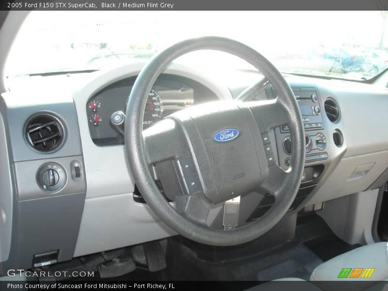Black / Medium Flint Grey 2005 Ford F150 STX SuperCab