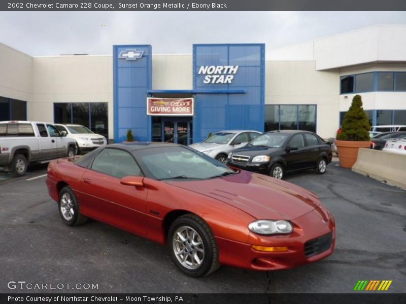 Sunset Orange Metallic / Ebony Black 2002 Chevrolet Camaro Z28 Coupe