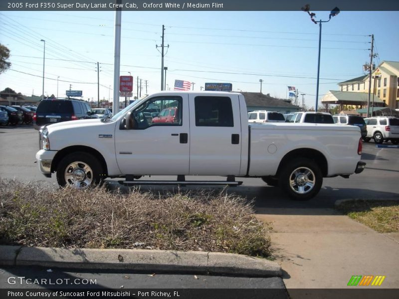 Oxford White / Medium Flint 2005 Ford F350 Super Duty Lariat Crew Cab