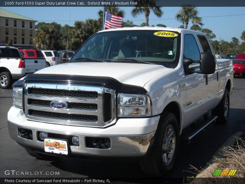 Oxford White / Medium Flint 2005 Ford F350 Super Duty Lariat Crew Cab