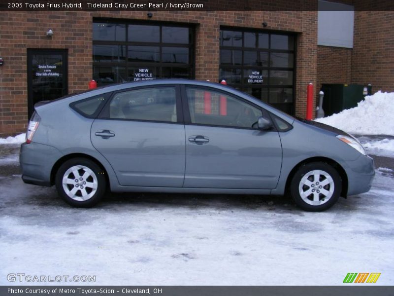 Tideland Gray Green Pearl / Ivory/Brown 2005 Toyota Prius Hybrid