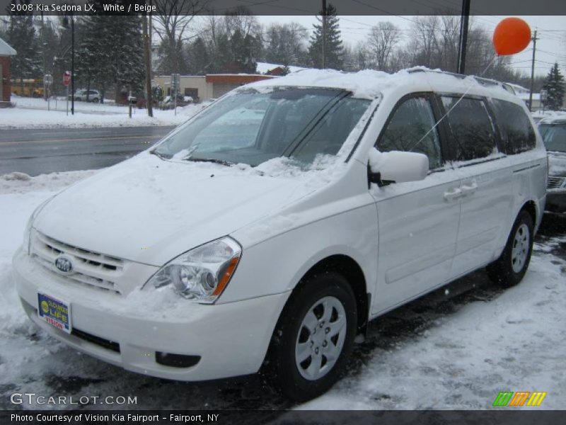 White / Beige 2008 Kia Sedona LX