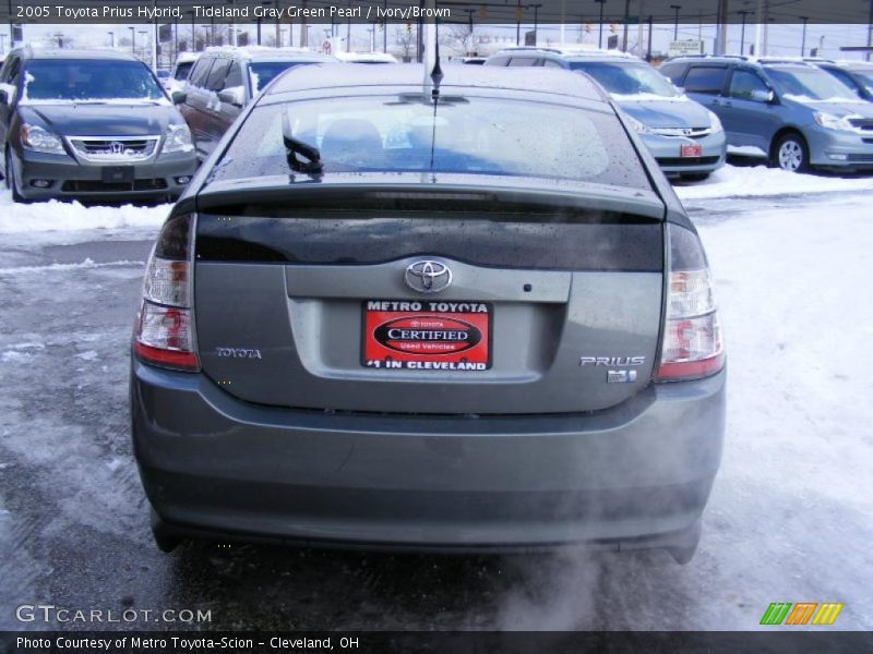 Tideland Gray Green Pearl / Ivory/Brown 2005 Toyota Prius Hybrid