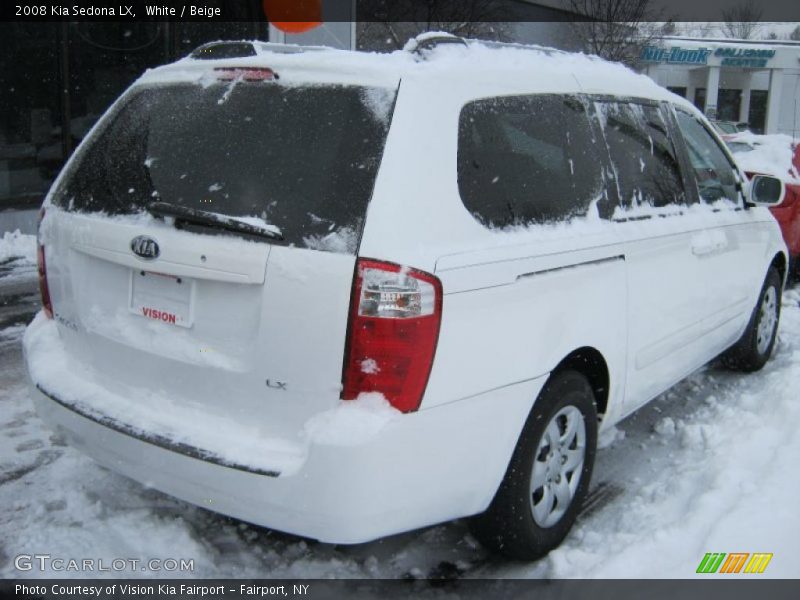 White / Beige 2008 Kia Sedona LX