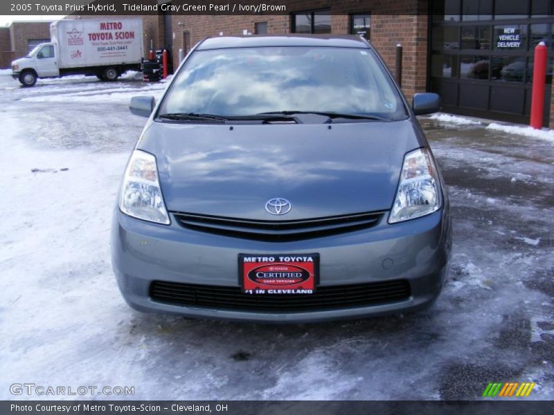 Tideland Gray Green Pearl / Ivory/Brown 2005 Toyota Prius Hybrid