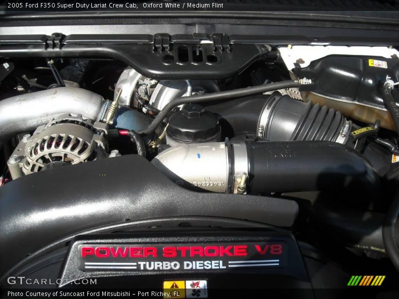 Oxford White / Medium Flint 2005 Ford F350 Super Duty Lariat Crew Cab