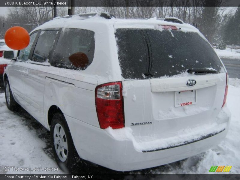 White / Beige 2008 Kia Sedona LX