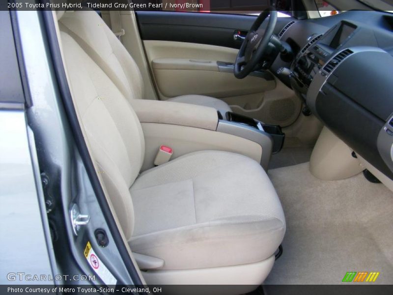 Tideland Gray Green Pearl / Ivory/Brown 2005 Toyota Prius Hybrid