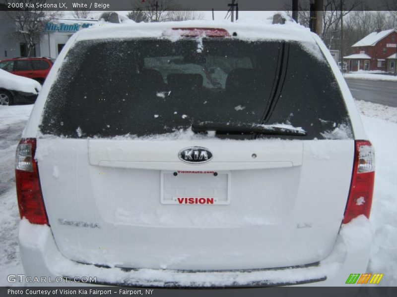 White / Beige 2008 Kia Sedona LX