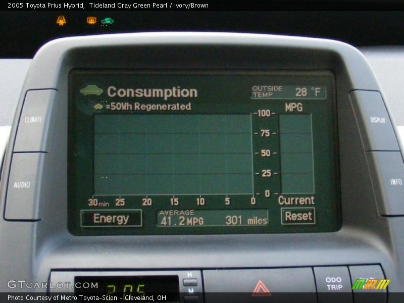 Tideland Gray Green Pearl / Ivory/Brown 2005 Toyota Prius Hybrid