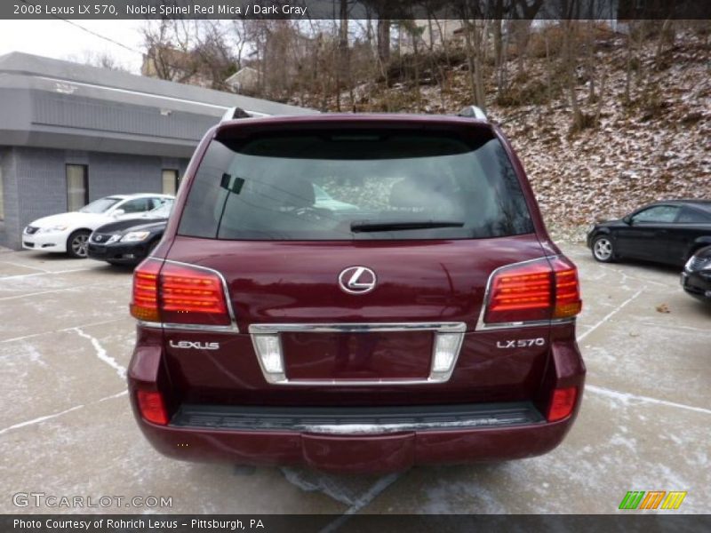 Noble Spinel Red Mica / Dark Gray 2008 Lexus LX 570