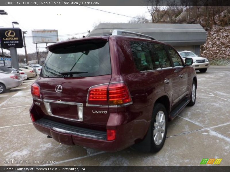 Noble Spinel Red Mica / Dark Gray 2008 Lexus LX 570