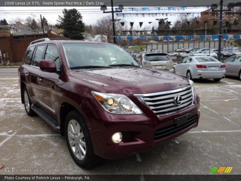 Noble Spinel Red Mica / Dark Gray 2008 Lexus LX 570