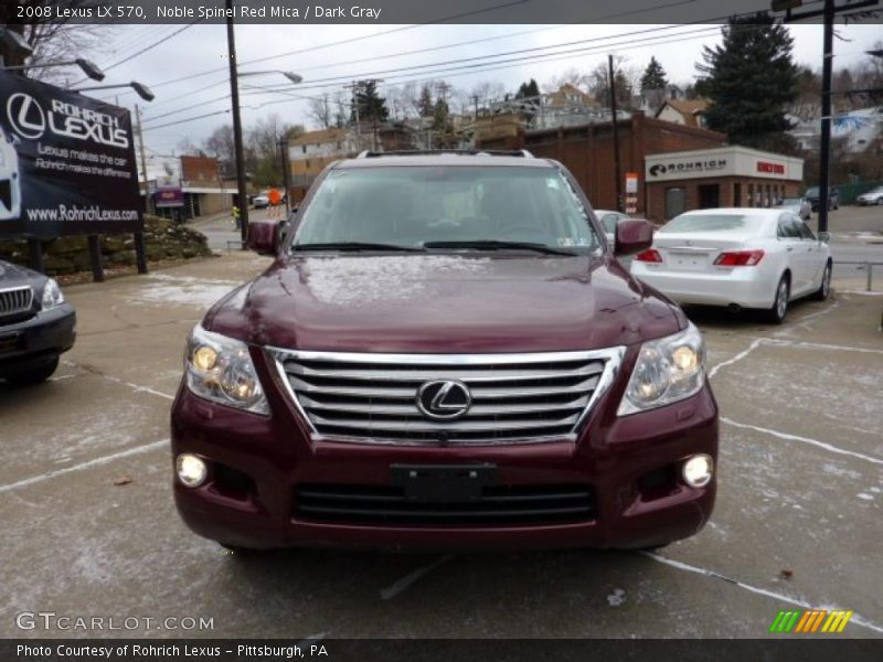 Noble Spinel Red Mica / Dark Gray 2008 Lexus LX 570