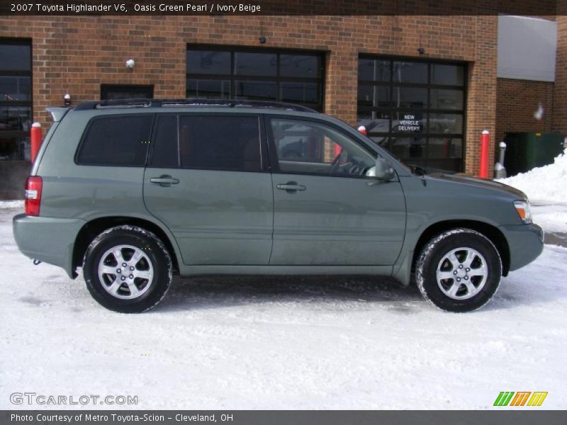 Oasis Green Pearl / Ivory Beige 2007 Toyota Highlander V6