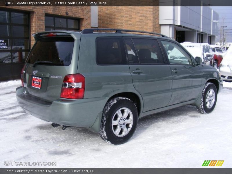 Oasis Green Pearl / Ivory Beige 2007 Toyota Highlander V6