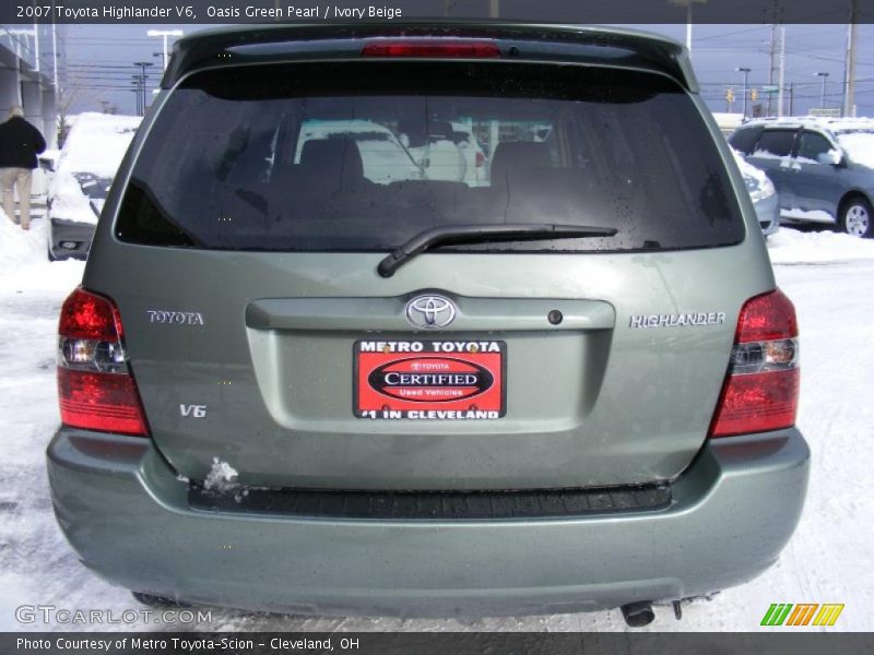 Oasis Green Pearl / Ivory Beige 2007 Toyota Highlander V6