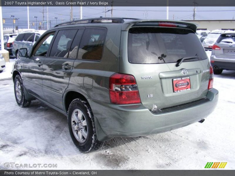 Oasis Green Pearl / Ivory Beige 2007 Toyota Highlander V6