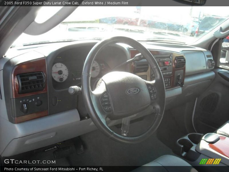 Oxford White / Medium Flint 2005 Ford F350 Super Duty Lariat Crew Cab