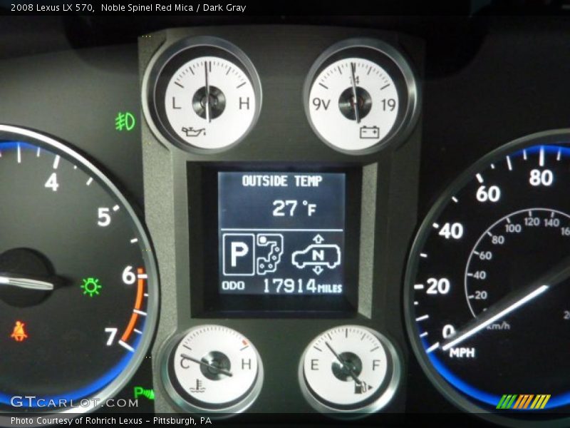Noble Spinel Red Mica / Dark Gray 2008 Lexus LX 570