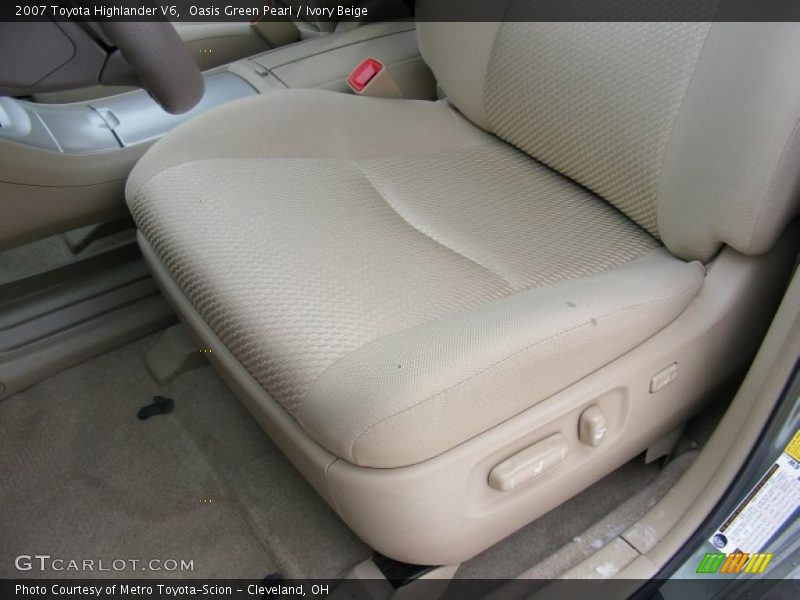 Oasis Green Pearl / Ivory Beige 2007 Toyota Highlander V6