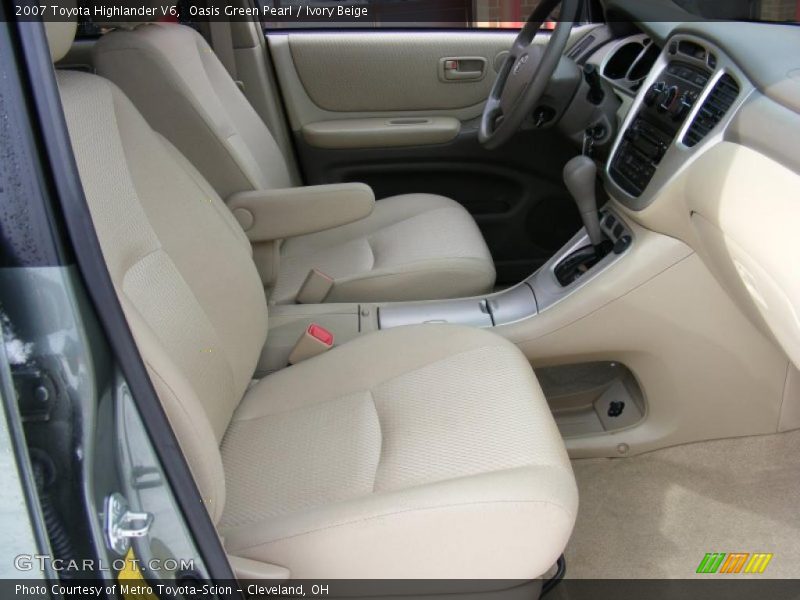 Oasis Green Pearl / Ivory Beige 2007 Toyota Highlander V6