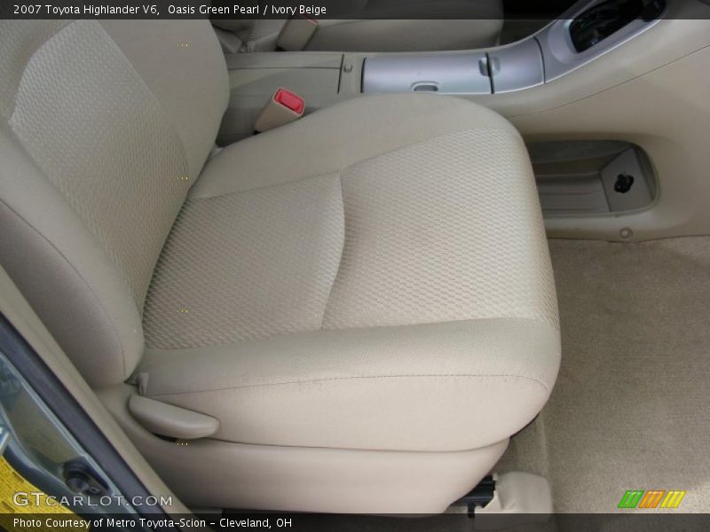 Oasis Green Pearl / Ivory Beige 2007 Toyota Highlander V6