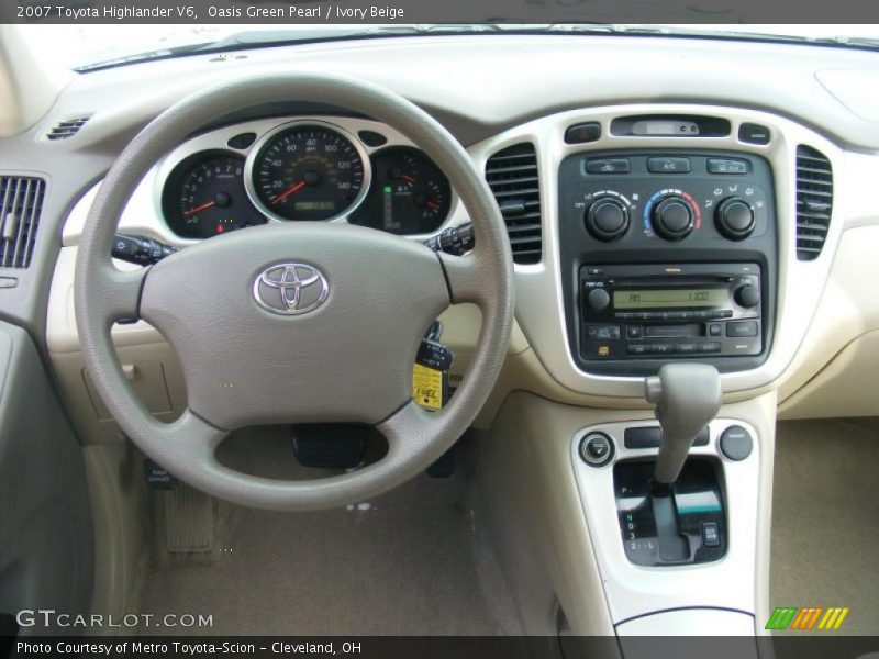 Oasis Green Pearl / Ivory Beige 2007 Toyota Highlander V6