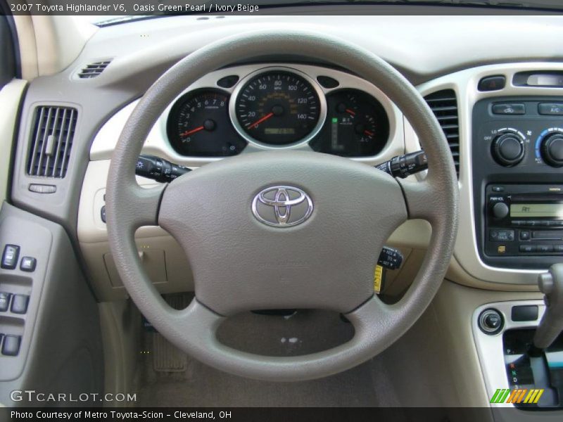 Oasis Green Pearl / Ivory Beige 2007 Toyota Highlander V6